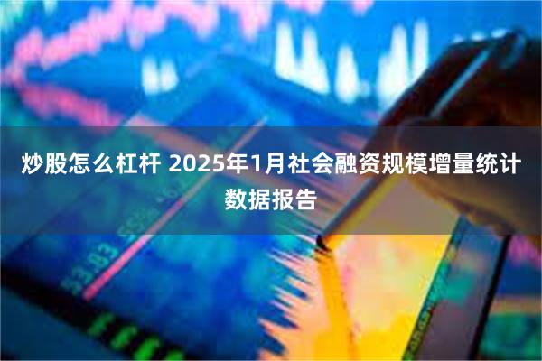 炒股怎么杠杆 2025年1月社会融资规模增量统计数据报告