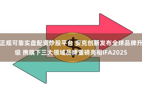 正规可靠实盘配资炒股平台 安克创新发布全球品牌升级 携旗下三大领域品牌重磅亮相IFA2025